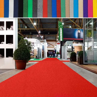 Produktbild von Messeteppich Hochzeitsteppich Eventteppich Sintra Nadelfilz Rot 200x500 cm