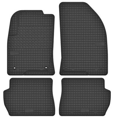Produktbild von Gummi-Fußmatten für Mazda 2 I 2003-2007 (Schrägheck) – 4-tlg, Schwarz, passgenau – Wielganizator SolidTread