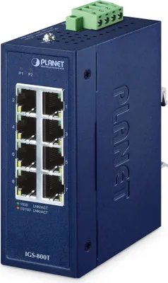 Produktbild von PLANET TECHNOLOGY Industrial 8-Port 10/100/1000T Switch IGS-800T