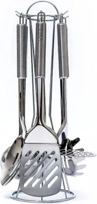 Immagine prodotto di Set di cucchiai da cucina, 6 pezzi, argento, resistente