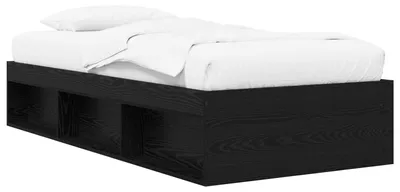 Obrázek produktu pro Rám postele vidaXL s úložným prostorem a policí, barva: černý dub, rozměry: 80 x 200 cm