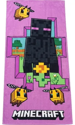 Zdjęcie produktu dla Ręcznik dziecięcy Minecraft Enderman i pszczoły