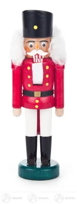 Produktbild von Husar rot-weiß (13cm) Nussknacker von Dregeno Seiffen