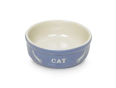 Produktbild von Nobby 73378, Katze, Keramik, Beige, Hellblau, Haustier-Fütterungsschale, Einfarbig, 0,25 l
