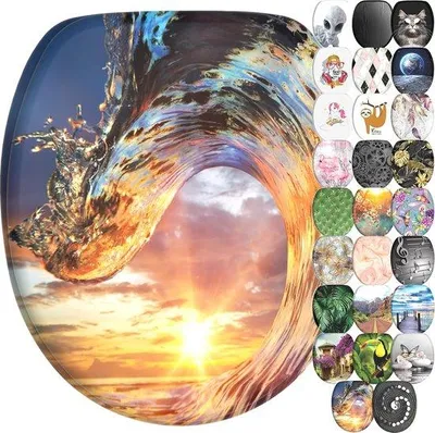 Image de Siège de WC Premium - 47 x 37,7 x 5 cm, en plastique