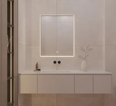 Image de Miroir mural CAELUM avec éclairage LED
