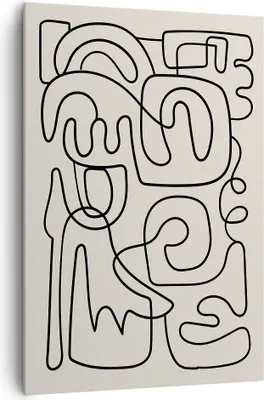 Produktbild von Bild auf Leinwand - Leinwandbild - Einteilig - Linien Figuren Formen - 70x100cm - Wand Bild - Wanddeko - Wandbilder - Leinwanddruck - Wanddekoration - Leinwand bilder - Wandbild - PA70x100-5121