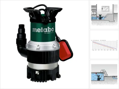 Immagine prodotto di Metabo TPS 14000 S COMBI Pompa sommersa combinata ( 0251400000 ) 770 Watt portata 14000 l/h