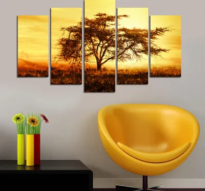Image de Wallity, 5PMDF- CHR1919, Coloured, Canvas prints, 110 x 60 cm, 100% MDF (épaisseur : 3 mm)