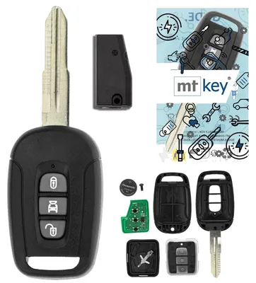 Produktbild von MT-KEY 3 Tasten Funk Schlüssel Fernbedienung 434MHZ kompatibel mit Chevrolet Captiva 06-18 Opel Antara 06-15 433MHZ Autoschlüssel
