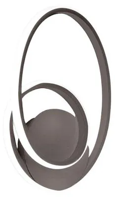 Imagen del producto de Diva: Lámpara de pared de titanio – 21 W, 3000 K, 1150 lm. Lámpara de pared LED fabricada en aluminio y silicona opal, regulable mediante tecnología de corte de fase – Gealuce