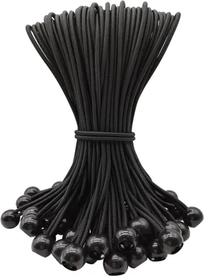 Produktbild von 50x Kugelspanner 25cm Schwarz Planenspanner Gummispanner für Zelt