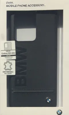 Produktbild von BMW Hard Case Logo Leder für Samsung Galaxy S20 Ultra G988F 6,9" schwarz