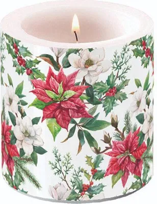 Imagen del producto de Vela aromática – Motivos navideños florales