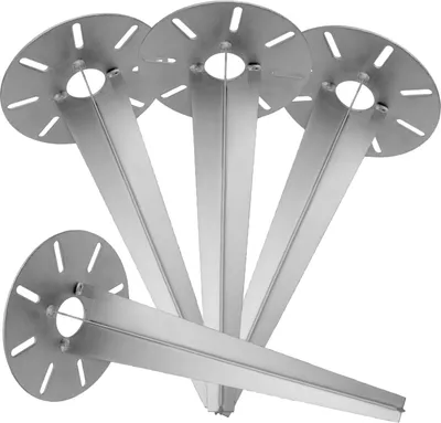 Produktbild von 4x Erdspieß Metall 30cm für Gartenleuchte Außenleuchte Steckdose Bodenanker