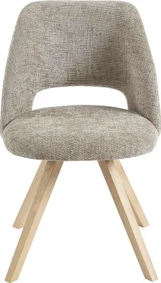 Produktbild von Stuhl 2er-Set - Stoff & Kautschukholz - Taupe - VESIANI