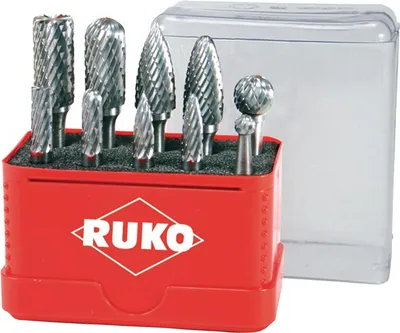 Image de RUKO 116002 Burr Carbide metal Shank diameter 6 mm 10-piece