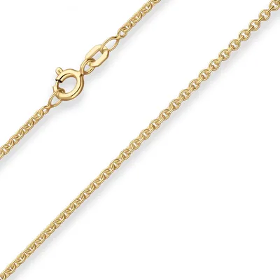 Produktbild von 2mm Rund-Ankerkette Goldkette Collier Halskette aus 375 Gold Gelbgold 55cm