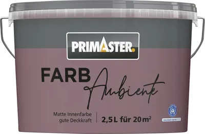 Produktbild von Primaster Farbambiente Wandfarbe matt pflaume 2,5 L