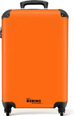 Obrázok produktu pre NoBoringSuitcases.com® Kufr Príručná batožina Kufr na kolieskach Malý cestovný kufor na 4 kolieskach - oranžový - pevný - kabínová veľkosť < 55x40x23 cm a 55x40x20 cm - Foto kufor - kabínová batožina - palubná batožinaPríručná batožina Kufrík 55x35x20 cm, 36L,