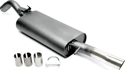 Produktbild von Sportauspuff Stahl 1x60mm rund scharf passend für VW Golf 2 Typ 19E