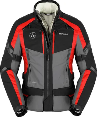 Zdjęcie produktu dla Damska tekstylna kurtka motocyklowa Spidi 4 Season Evo H2Out, czarny/szary/czerwony, XL