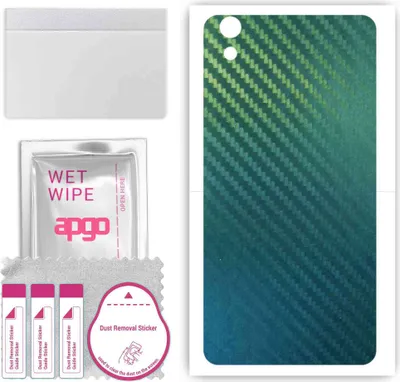 Produktbild von apgo Rückseite Schutzfolie, Skin, kompatibel mit Alcatel Idol 4, Hinten Displayschutzfolie aus Vinylfolie, kratzfest, einfache Montage - Kohlenstoff-Chamäleon CAKA1