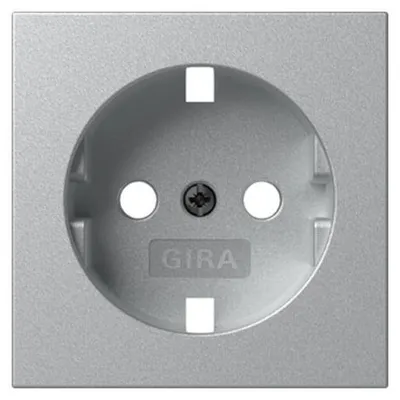 Produktbild von Gira Abdeckung SCHUKO-Steckdose F Alu 492026