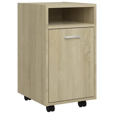 Produktbild von vidaXL Beistellschrank mit Rollen Sonoma-Eiche 33x38x60 cm