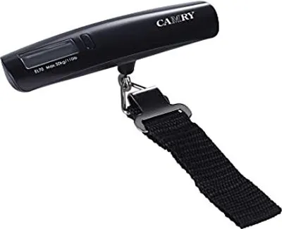 Produktbild von Camry -Gepäckskala, Reisekoffer, LCD -Indikator, Gewichtsschloss, Tara -Funktion, Kapazität von bis zu 110 lb/50 kg, schwarz