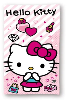 Zdjęcie produktu dla Ręcznik kąpielowy Hello Kitty 70x140 cm bawełniany ręcznik plażowy - chłonny i miękki