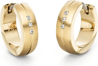 Produktbild von Boccia Damen Creolen 0539-19 Titan Gelbgold IP Brillant