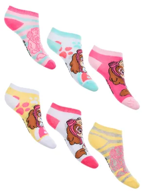 Produktbild von Paw Patrol Skye Kinder Mädchen Sneaker Socken 6 Paar Strümpfe Paket , Größe:31-34