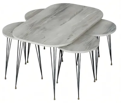 Immagine prodotto di Elegante tavolino in legno grigio con tavolini in stile moderno