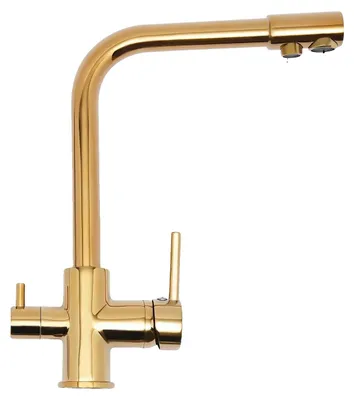 Produktbild von Küchenarmatur, 360° drehbar, langlebige Edelstahlkonstruktion, Gold, G1/2