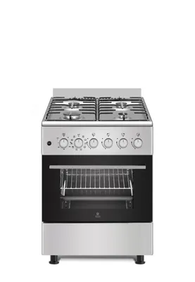 Produktbild von Gasline Gas-Elektro Standherd SHGE6060FGIX Elektrobackofen mit Gaskochfeld 60 cm Edelstahl Umluft, Grill mit Drehspieß