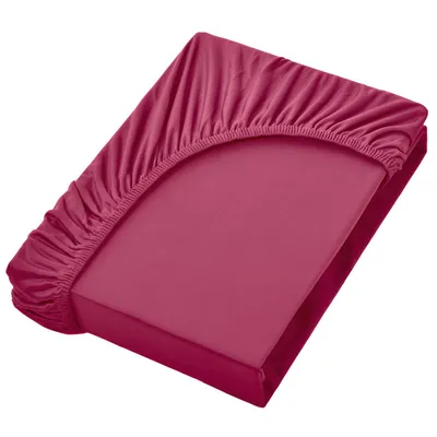 Zdjęcie produktu dla Prześcieradło satynowe, kolor bordowy, rozmiar 140-160 x 200 + 30 cm