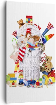 Produktbild von Bild auf Leinwand - Leinwandbild - Spielzeug Kinder Spaß Freunde - 55x100cm - Wand Bild - Wanddeko - Leinwanddruck - Bilder - Kunstdruck - Wanddekoration - Leinwand bilder - Wandkunst - PA55x100-3197