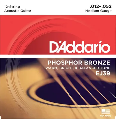 Image de DAddario EJ39 Bronze Phosphore 12 cordes