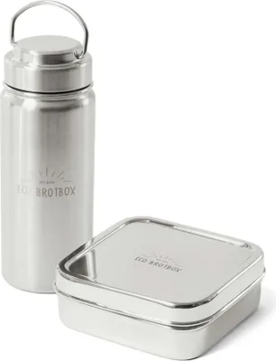Produktbild von ECO Brotbox - Starter Set - Set aus Edelstahl Brotdose und Flasche