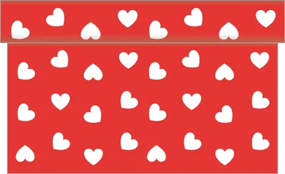 Produktbild von Sovie HOME Tischläufer Love in Rot aus Linclass® Airlaid 40 cm x 4,80 m, 1 Stück - Herz