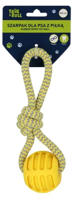 Produktbild von Haustierspielzeug Hund Tauziehen Ball Gelb 20 cm