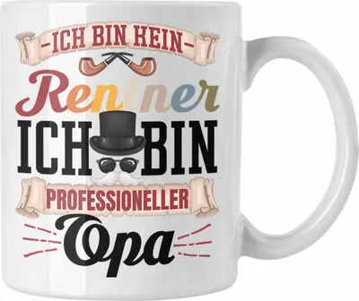 Produktbild von Trendation - Ruhestand  Opa Tasse Geschenk Rentner Geschenkidee Lustig Großvater Beste Opa Vatertag Rente (Weiß)