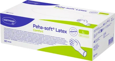 Produktbild von Peha Soft Handschuhe aus Latex puderfrei weich reißfest Größe L