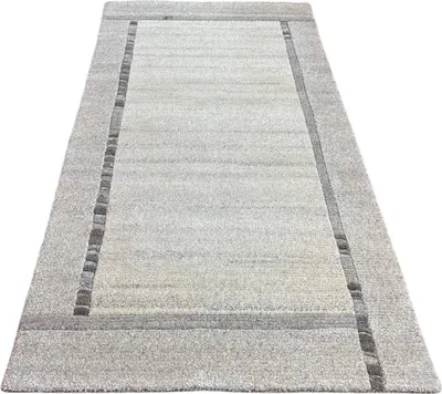 Produktbild von Teppich NEPAL NATUR - HANDGEKNÜPFT | Farbe: Silber-Grau; Größe: 200x250 cm | strapazierfähig und leicht zu reinigen | Wohnzimmer | Schlafzimmer