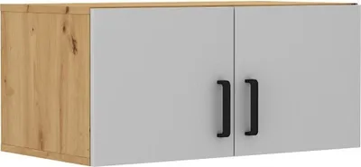Obrázek produktu pro Nástavec nad šatní skříň MABAKA - šířka 80 cm, dub artisan / šedá