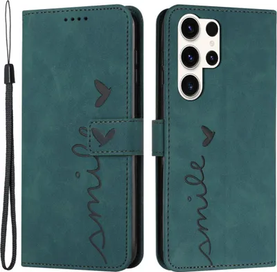 Produktbild von Samsung Galaxy S24 Ultra Hülle - Coverup Smile Klapphülle - Grün