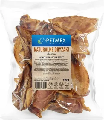 Produktbild von PETMEX Schweineohr - Hundekauartikel - 20 Stück