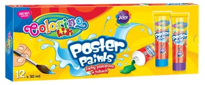 Productafbeelding van COLORINO 12 plakverf tubes, 12 x 30 ml. Schoolbenodigdheden, kunstbenodigdheden, voor kinderen, school