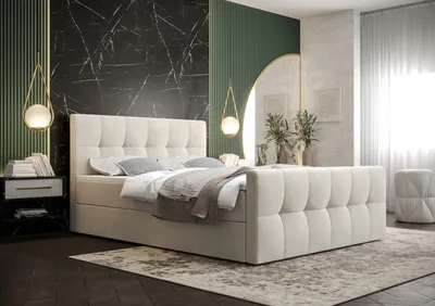 Obrázek produktu pro Elegantní manželská postel ELIONE - 180x200, béžová